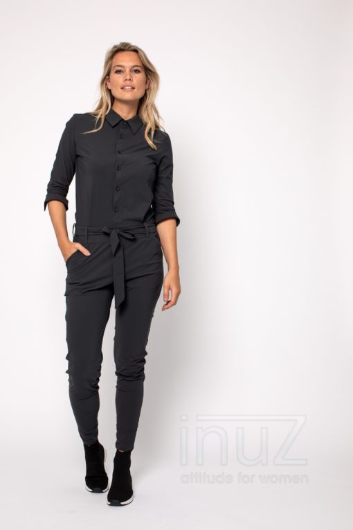 STU190017 Angelique jumpsuit 3/4 grijs