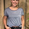 JAN200019 Hope Short Sleeve top Blue melange