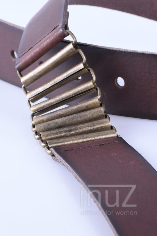 LEE200027 leren riem Carla 3,5cm donker bruin