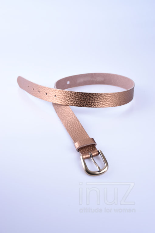 LEE200023 Leren riem Maud 3cm koper