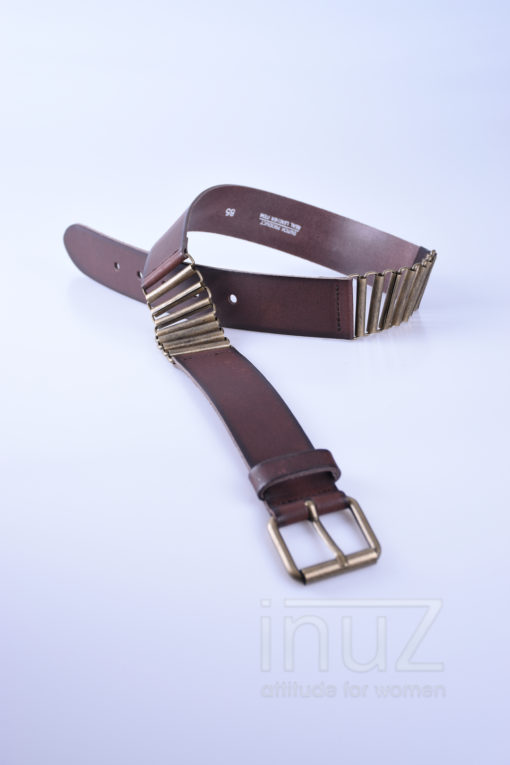 LEE200027 leren riem Carla 3,5cm donker bruin