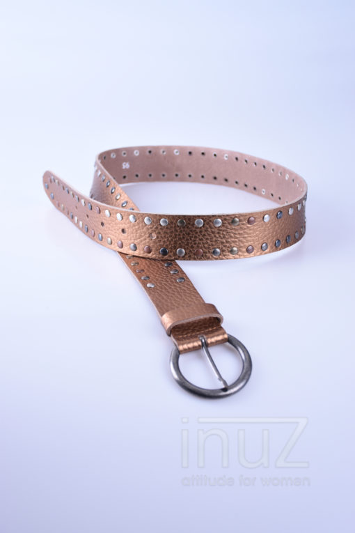 LEE200022 Leren riem 4cm koper