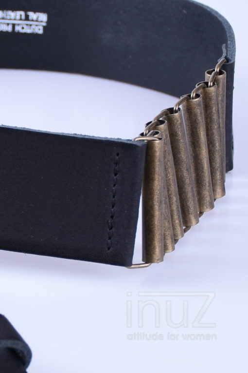 LEE200026 Leren riem Carla 3,5cm zwart - Afbeelding 2