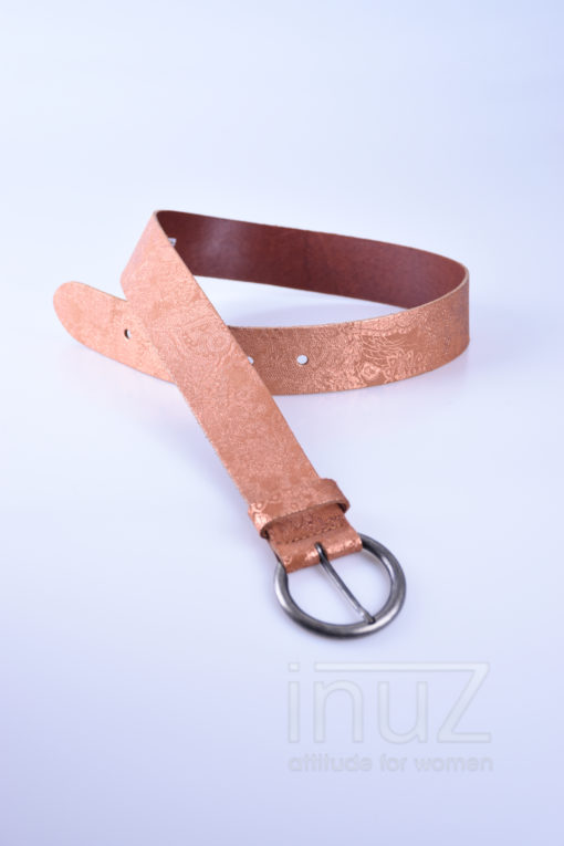 LEE200020 Leren riem Wendy 4cm cognac