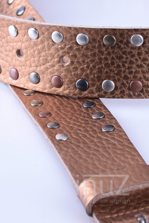 LEE200022 Leren riem 4cm koper - Afbeelding 2