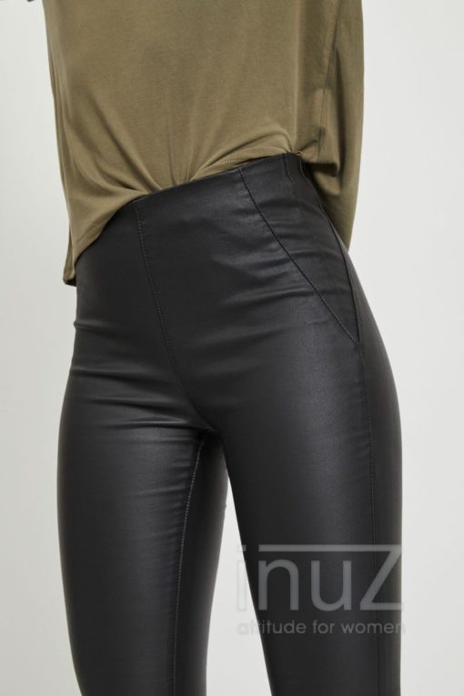 Objbelle coated leggings - OBJ200088 zwart