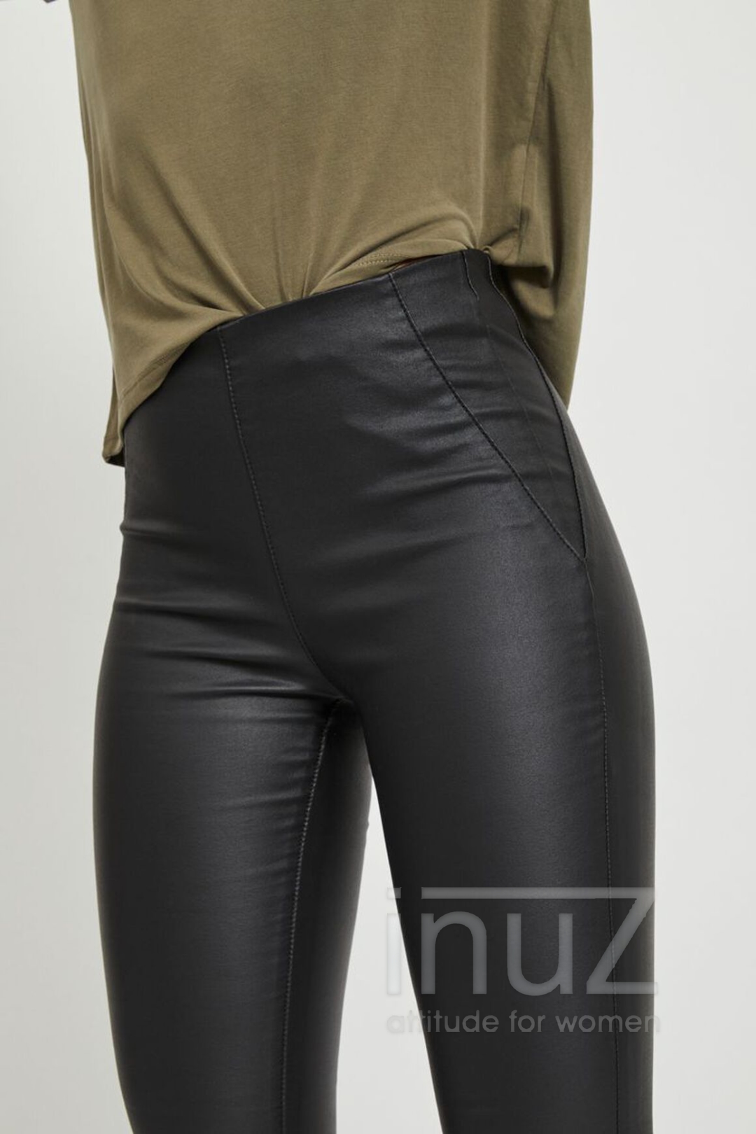 Coated legging zwart online