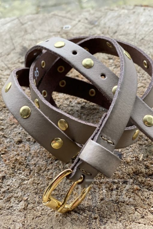 Leren riem Inge - LEE210016 taupe - Afbeelding 3