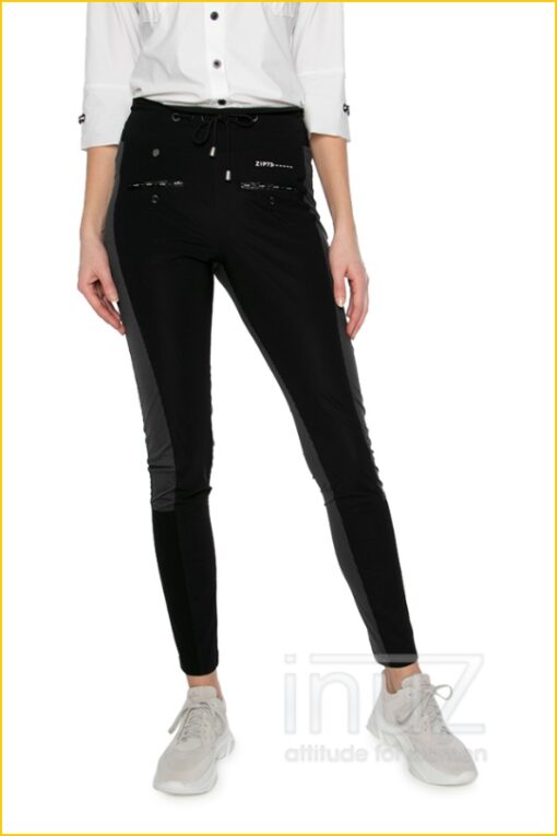 Broek -ZIP210025- zwart