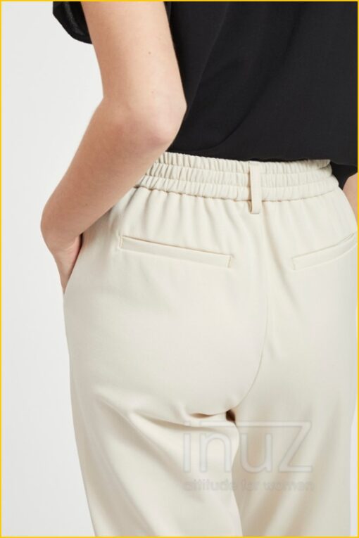 Broek met paspelzakken - OBJ210051 beige