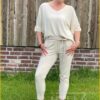 Broek met paspelzakken - OBJ210051 beige