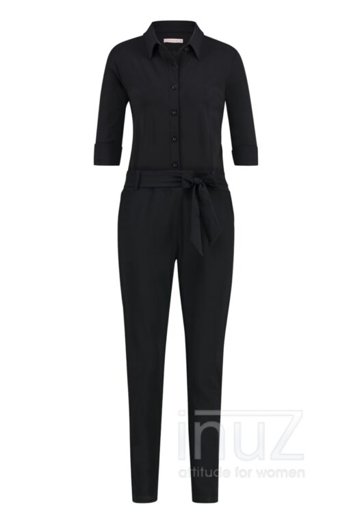 STU190002 Angelique jumpsuit 3/4 zwart