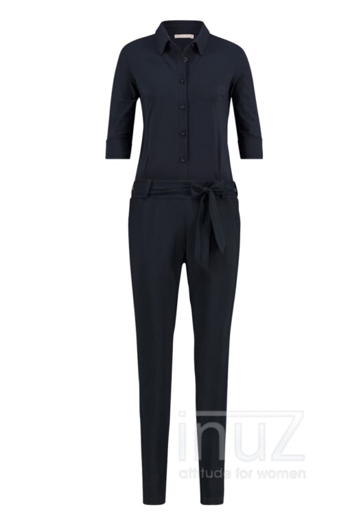 STU190001 Angelique jumpsuit 3/4 blauw