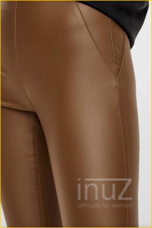 Coated legging -OBJ210067- sepia bruin