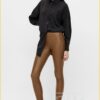 Coated legging -OBJ210067- sepia bruin