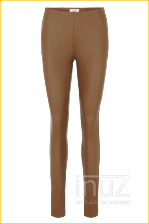 Coated legging -OBJ210067- sepia bruin