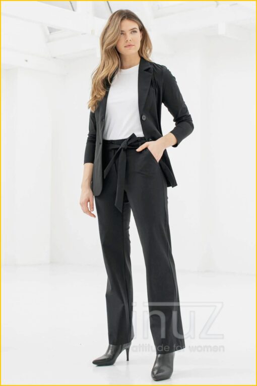 Pantalon wijd Renske - STU210110 zwart - Afbeelding 3