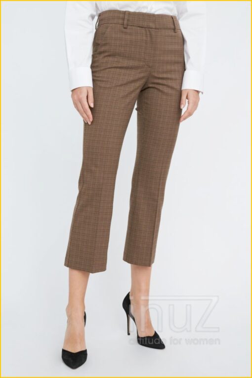 Broek Clara Crop 525 - FIU210008 brown check - Afbeelding 2