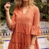 Broderie Jurk Kampur - AAI210012 oranje