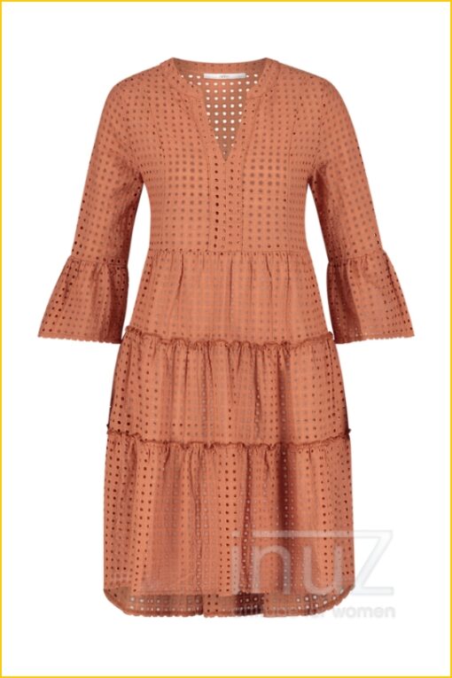 Broderie Jurk Kampur - AAI210012 oranje - Afbeelding 4