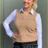 Gilet OBJMALENA - OBJ210075 chipmunk melange