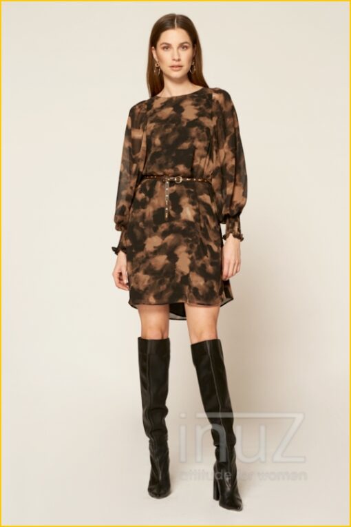 Jurk Xeni - FRE210019 bruin