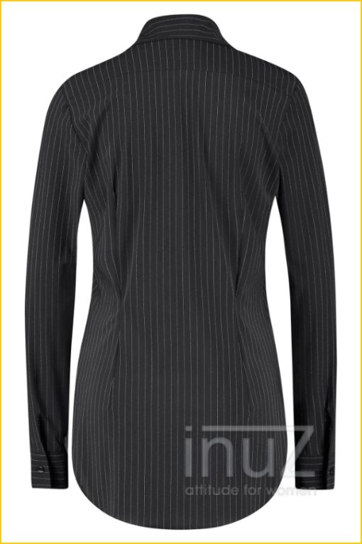 Blouse -STU210077- zwart offwhite - Afbeelding 3
