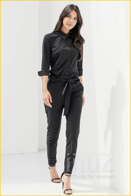 Jumpsuit -STU210111 pinstripe black/offwhite