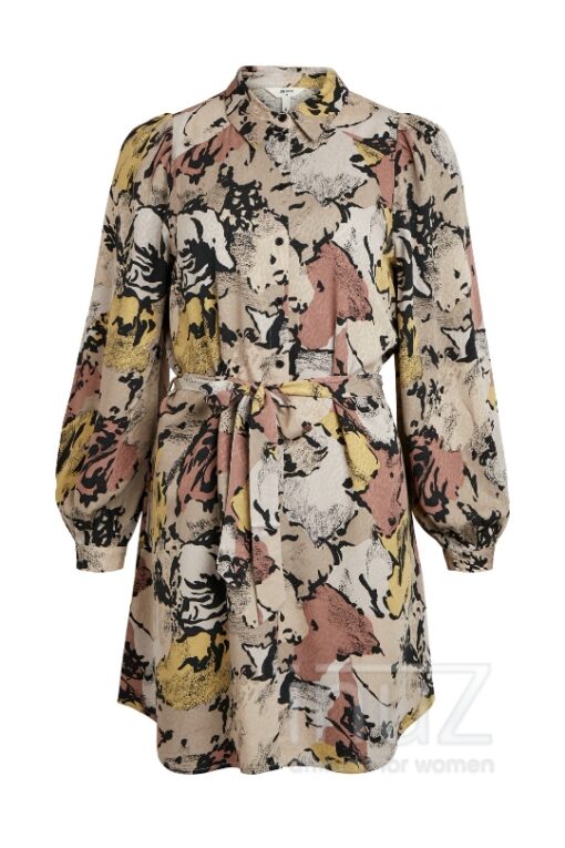Objstine ls shirt dress - OBJ210025 sandshell - Afbeelding 3