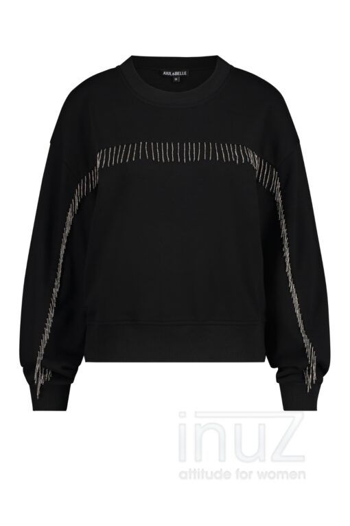 Fringe sweater - JUU210002 zwart