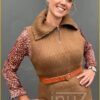 Vest OBJRACHEL - OBJ210117 sepia Melange