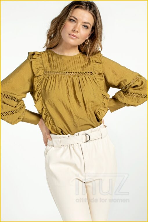 Blouse VAYENNA VIS 527 - AAI210033  geel - Afbeelding 4