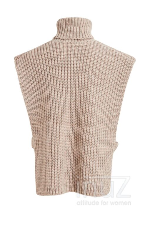 Vest OBJSTELLA knit waistcoat - OBJ200075 chipmunk melange