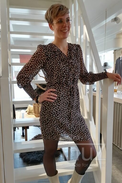 Mini jurk Healy - FRE210002 bruin - Afbeelding 3