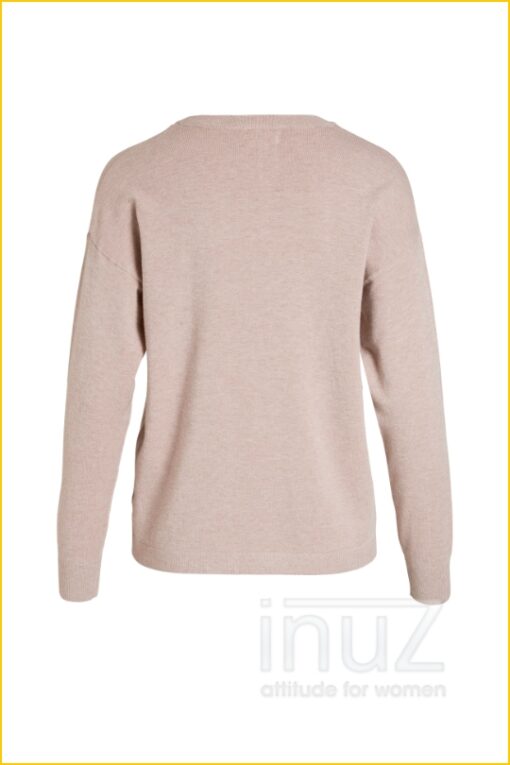 Diepe V-hals pullover - OBJ210102 Sphinx melange