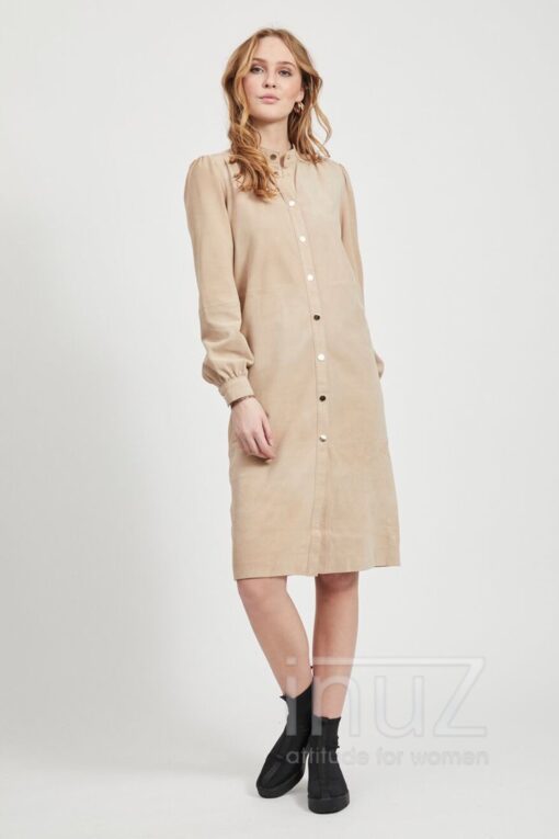 OBJ200025 OBJEVIE SUEDE LONG SHIRT - Afbeelding 3