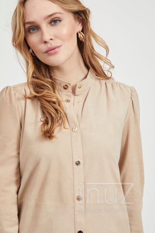OBJ200025 OBJEVIE SUEDE LONG SHIRT - Afbeelding 2