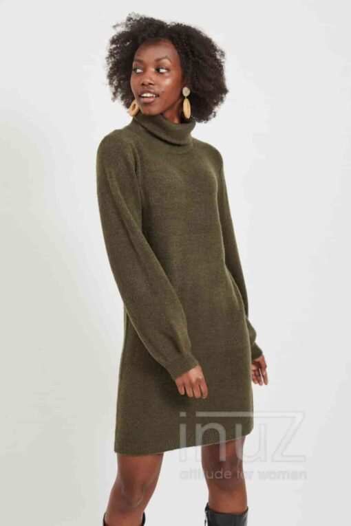 Jurk objeve nonsia rollneck - OBJ200082 forest green