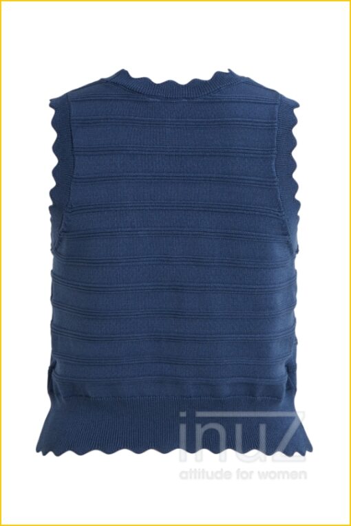 Spencer knoopsluiting OBJSAVA KNIT - OBJ210012 blauw