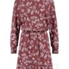 Jurk Ruby flower dress - STU210008 rood/blauw