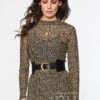 Jurk MIRLA LEAF - AAI200016 zwart