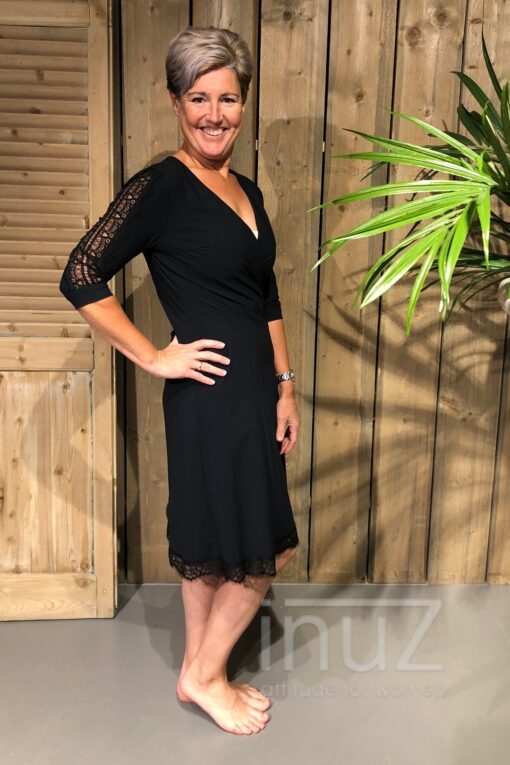 JAN200032 Staci Wrap Dress Blue - Afbeelding 2