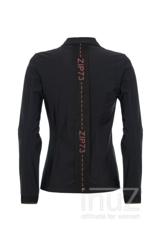 blazer zwart gebreide boord - ZIP200052 zwart - Afbeelding 5