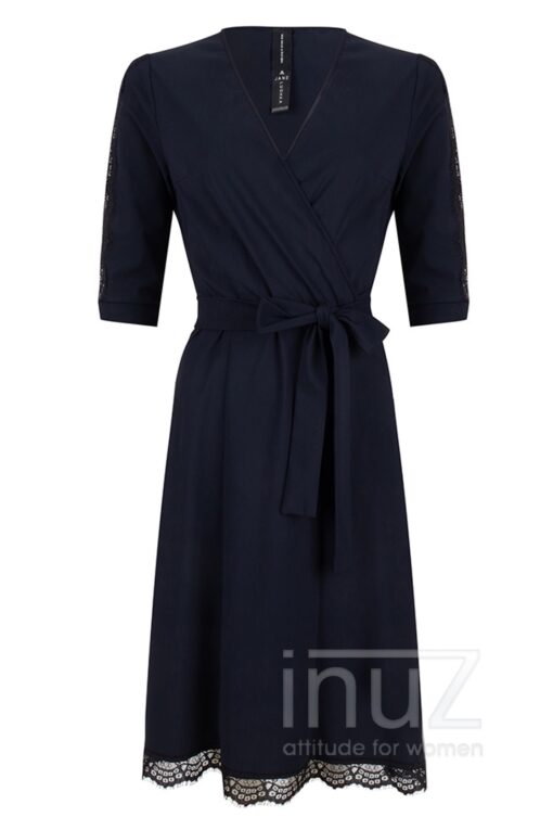 JAN200032 Staci Wrap Dress Blue - Afbeelding 3