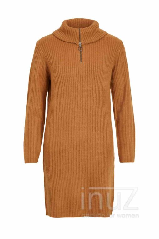 Jurk Objrachel l/s knit dress - OBJ200083 chipmunk