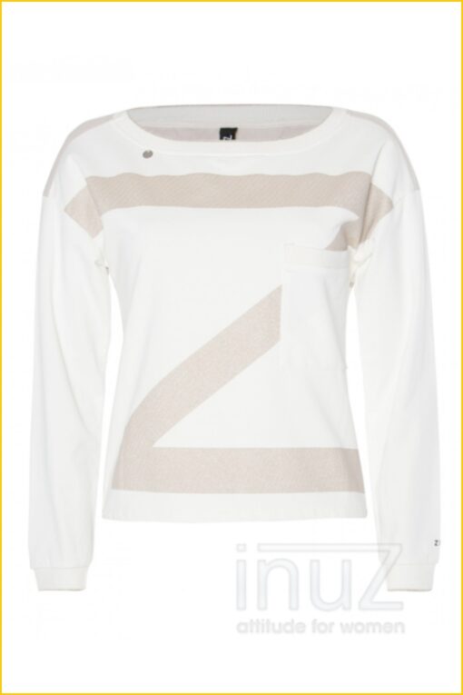 Sweater streep - ZIP220002 zand-streep