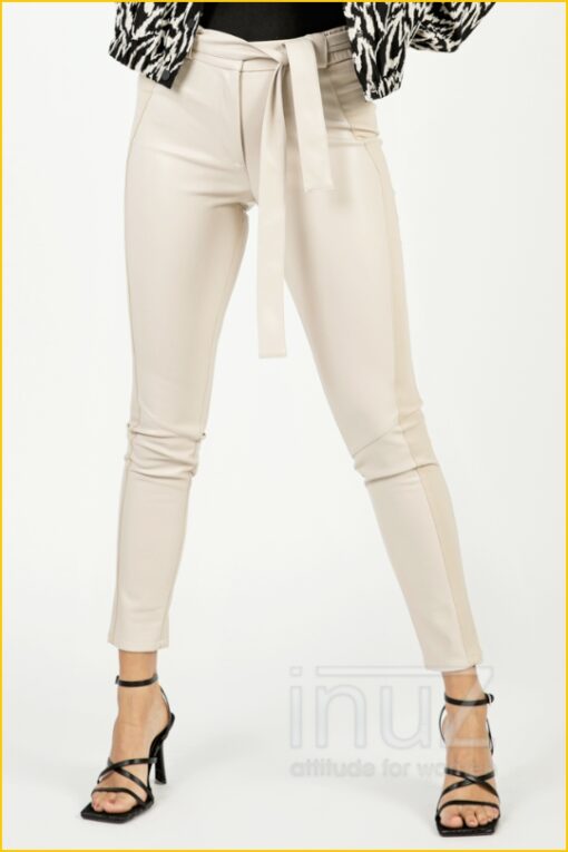 Broek Posy pu -AAI220007 beige