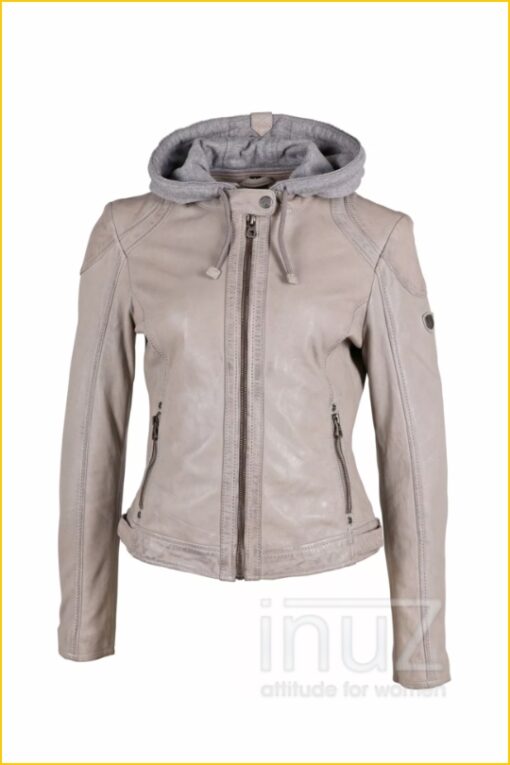 Leren jas M0014277 -GIP220004 silver grey