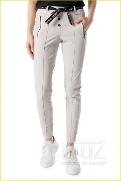 Broek met naad voorkant - ZIP220016 sand