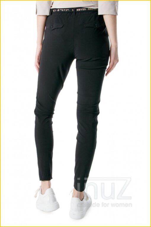 Broek met naad voorkant - ZIP220015 zwart